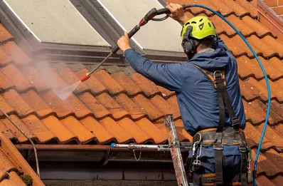 Démoussage et hydrofuge de toiture à Cazalrenoux
